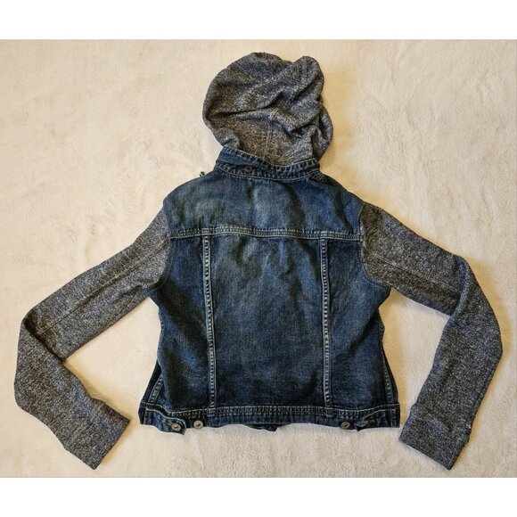 Silver Jeans Co. Women’s Hooded Jean Jacket - Size Large - Removable Hood - Picture 9 of 13
